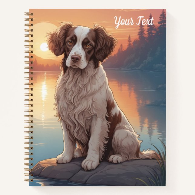 Carnet Springer Spaniel au bord d'un lac (Devant)