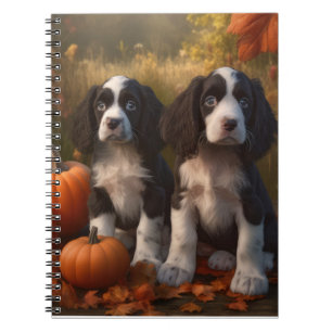 Carnet Springer Spaniel Chiot Automne Citrouille de plais
