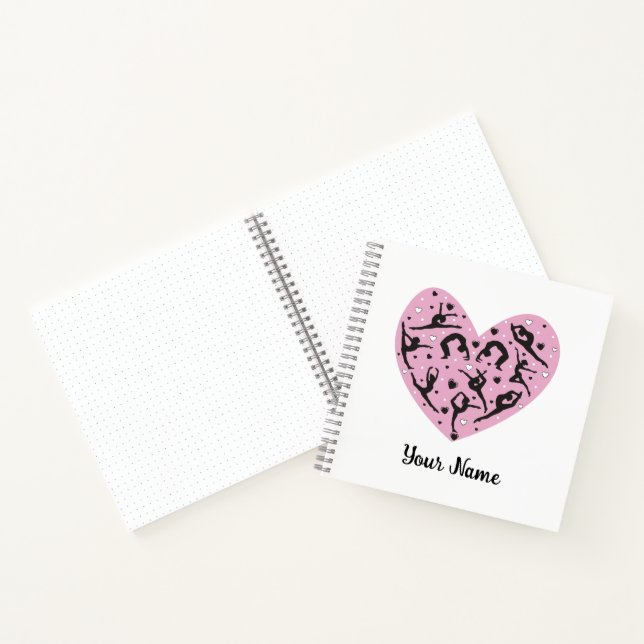 Carnet Square Personalized Rhythmic Gymnastics Notebook (Intérieur)