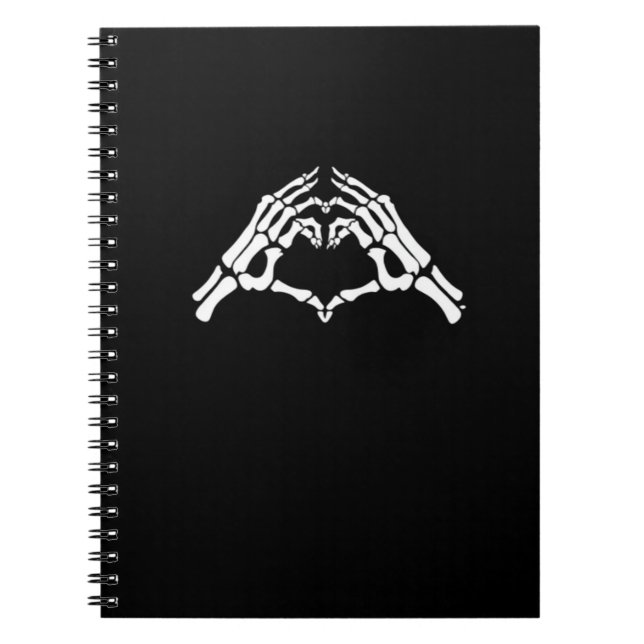 Carnet Squelette Coeur Et Main Signal (Devant)