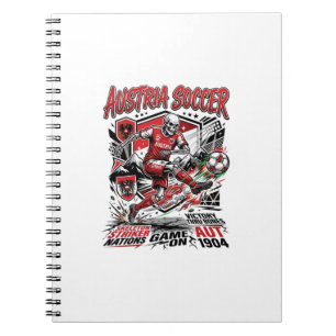 Carnet Squelette de football d'Autriche Affiche des natio