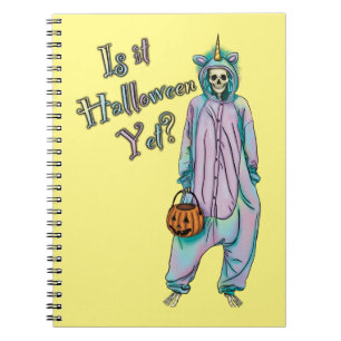 Carnet squelette d'Halloween mignon