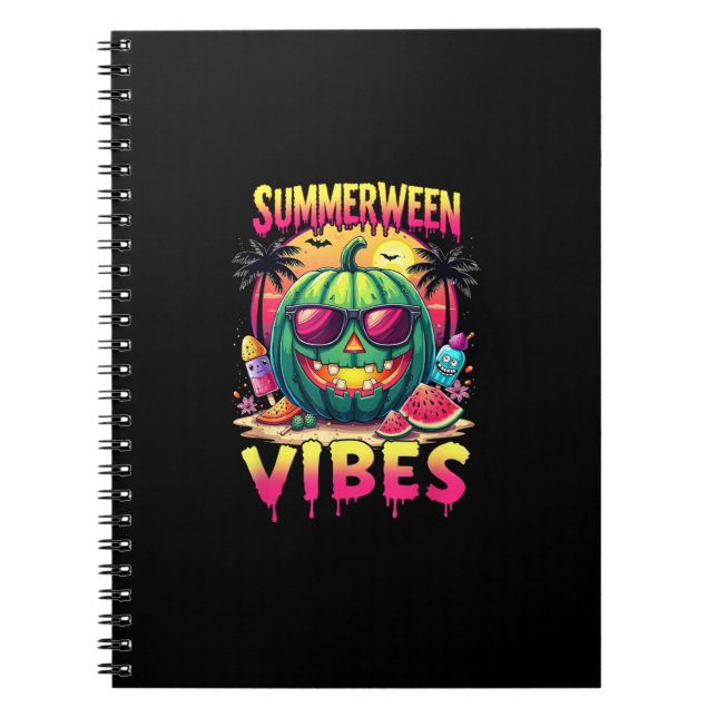Carnet Squelette Été Été Vibes Watermelon Jack-O (Devant)