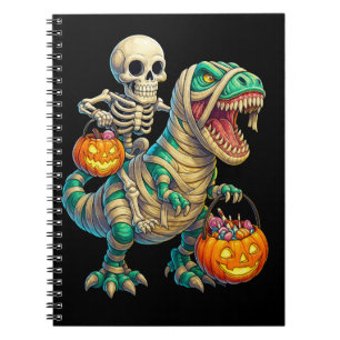 Carnet Squelette Fantaisiste à Cheval sur une Momie T-Rex