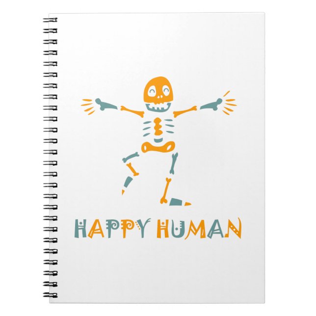 Carnet Squelette humain heureux (Devant)