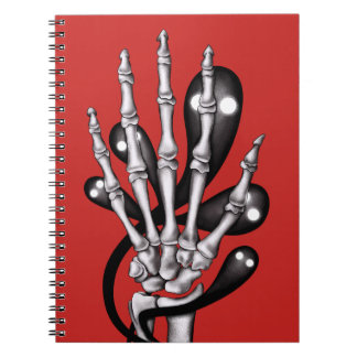 Carnet Squelette Main Avec Fantômes