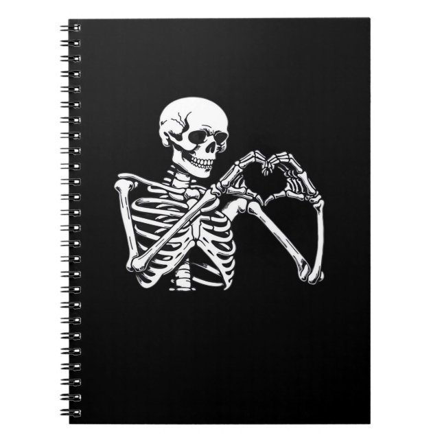 Carnet Squelette Mains de coeur Signer Costume d'Hallowee (Devant)