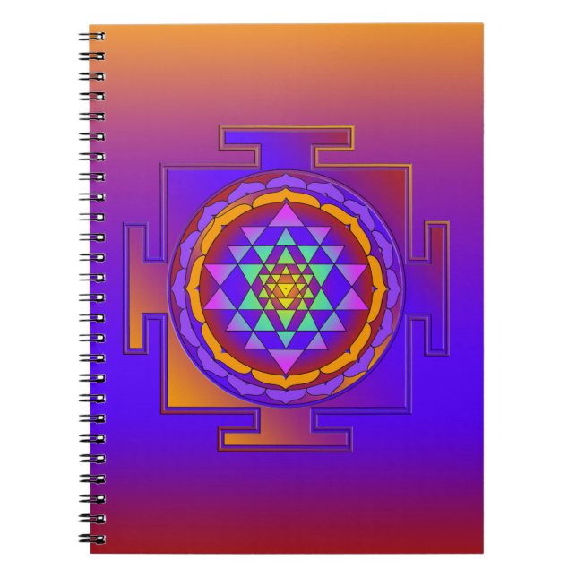 Carnet SRI YANTRA pleine couleur + vos idées (Devant)