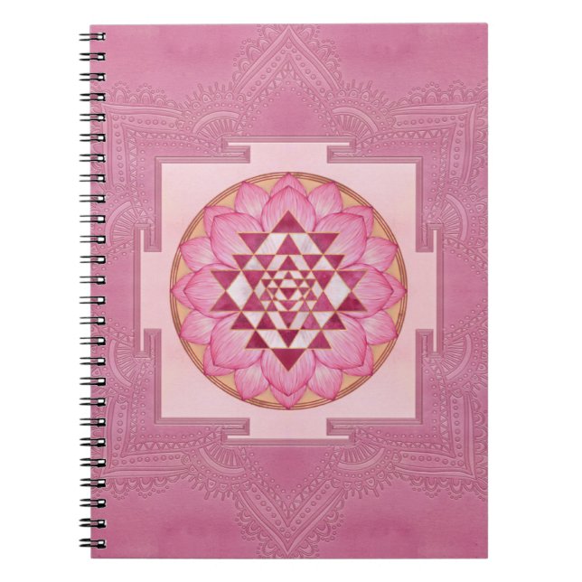Carnet Sri Yantra / Sri Chakra au lotus (Devant)
