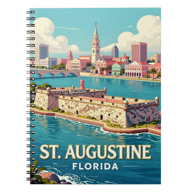 Carnet St. Augustine Floride Voyage Ville Historique 🏰 (Devant)