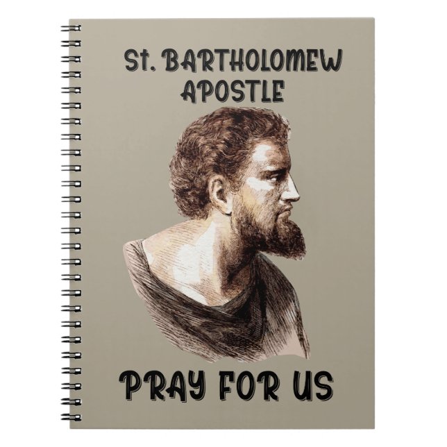 Carnet St. Barthélemy Priez Pour Nous Apôtre Catholique (Devant)