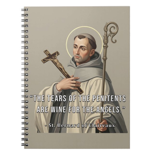 Carnet St. Bernard de Clairvaux Anges du Vin Catholique (Devant)