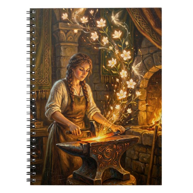 Carnet St Brigid Blacksmith Fairies Flowers Fantasy Art (Devant)
