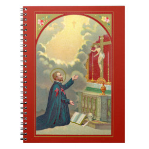Carnet St. Camillus prier avant un crucifix (M 020)