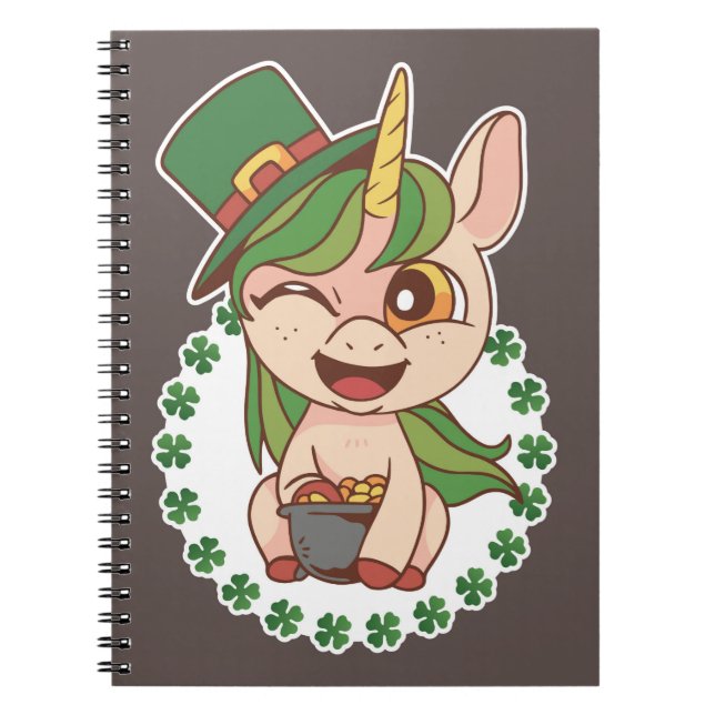 Carnet St patrick Unicorn (Devant)