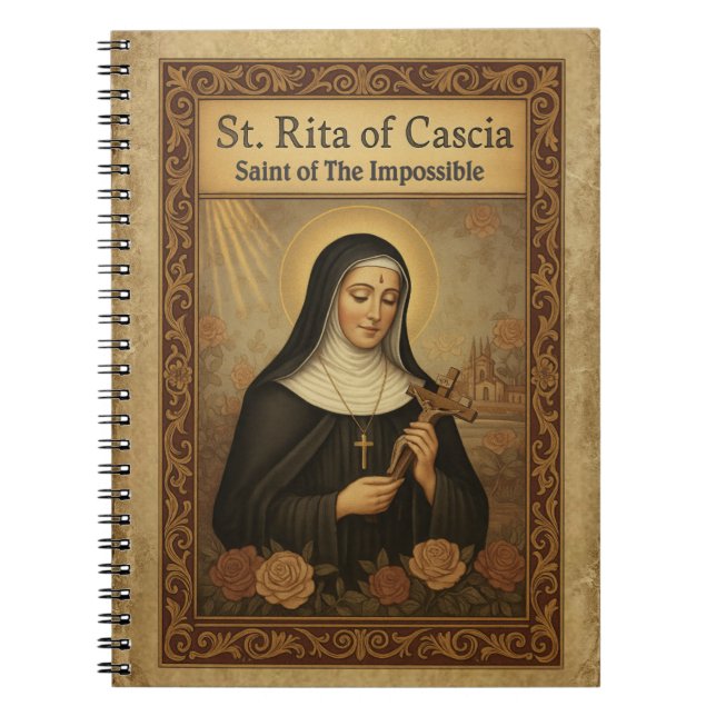Carnet St Rita of Cascia Saint of the Impossible Catholic (Devant)
