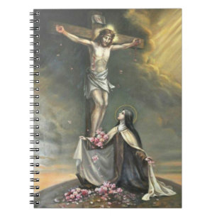 Carnet St Therese à la crucifixion des roses de Jésus