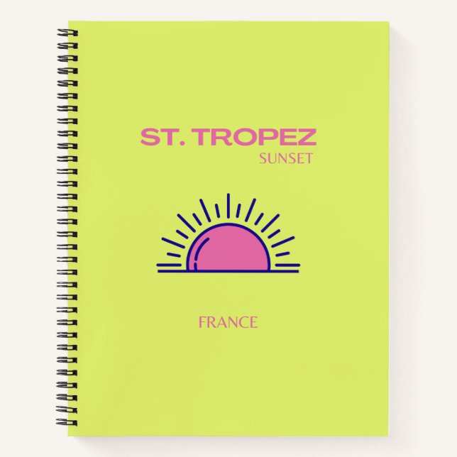 Carnet St Tropez, Preppy, Vert (Devant)