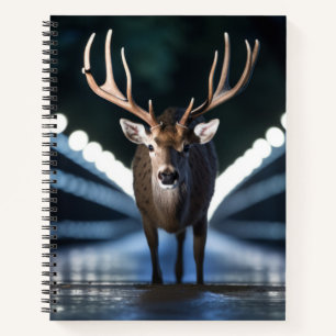 Carnet Stag Deer Animaux sauvages dans la rue