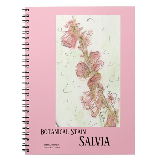 CARNET STAINE BOTANIQUE SALVIA (Devant)