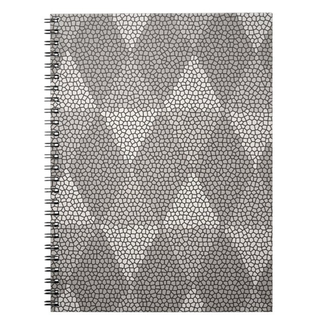 Carnet Stained Glass Silver Diamond Pattern (Devant)