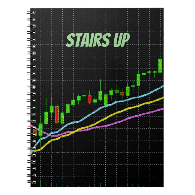Carnet Stairs up Candlestick Chart Notebook (Devant)
