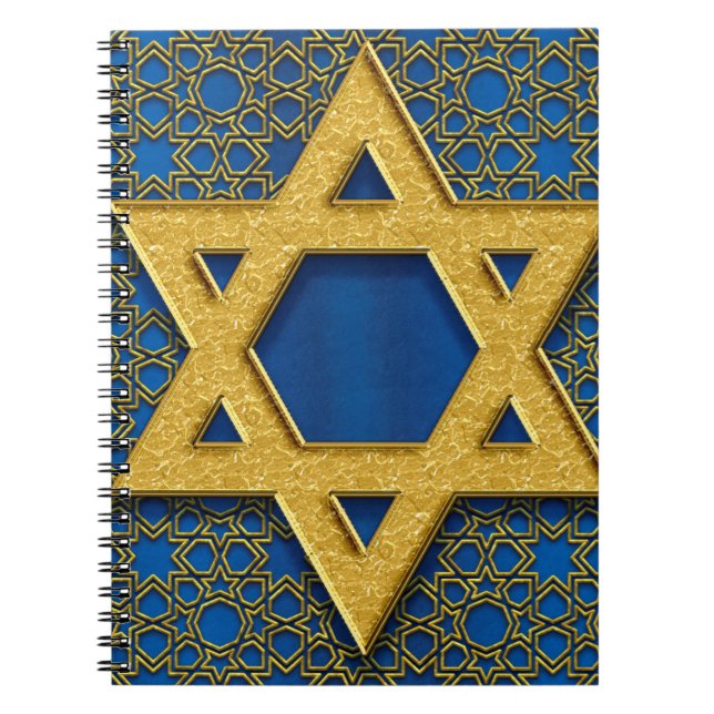 Carnet Star of David, Hanoukka Motif cadeau de vacances (Devant)