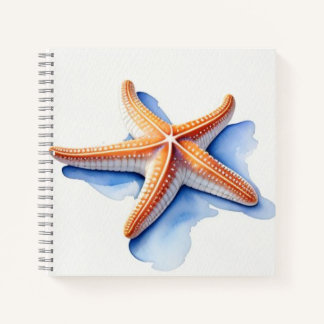 Carnet Starfish and Blue Silhouette