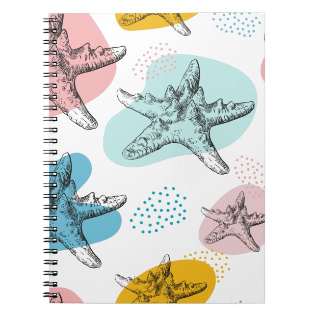 Carnet Starfish aux couleurs tendance motif élégant (Devant)