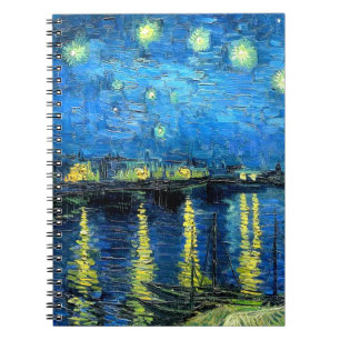 Carnet Starry Night Over the Rhone (1888) Van Gogh spiral
