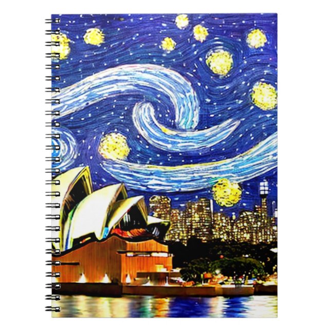 Carnet Starry Night Sydney Australie Opéra (Devant)