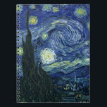 Carnet Starry Night Vincent van Gogh Peinture artistique<br><div class="desc">Vincent van Gogh (néerlandais, 1853 - 1890) Starry Night, 1889, Huile sur toile Sans cadre : 73 × 92 cm (28, 7 × 36, 2 po) Ce tableau représente la vue depuis la fenêtre de la chambre d'asile de Van Gogh à Saint-Rémy-de-Provence, face à l'est, il ajoute un village idéalisé....</div>
