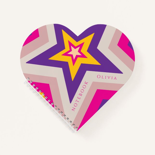 Carnet Stars in colourful formation Spiral Notebook (Devant)