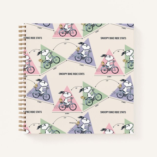 Carnet Statistiques de randonnée à vélo de Snoopy | Peanu (Devant)