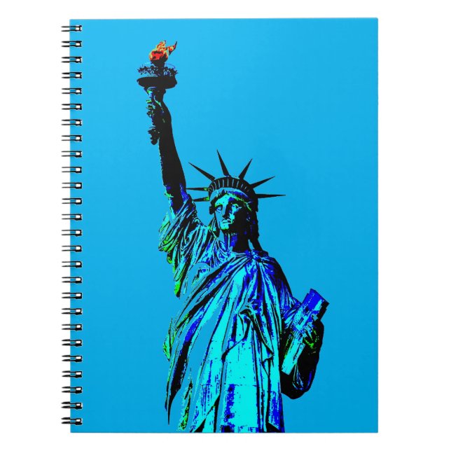Carnet Statue bleue de Lady Liberty (Devant)