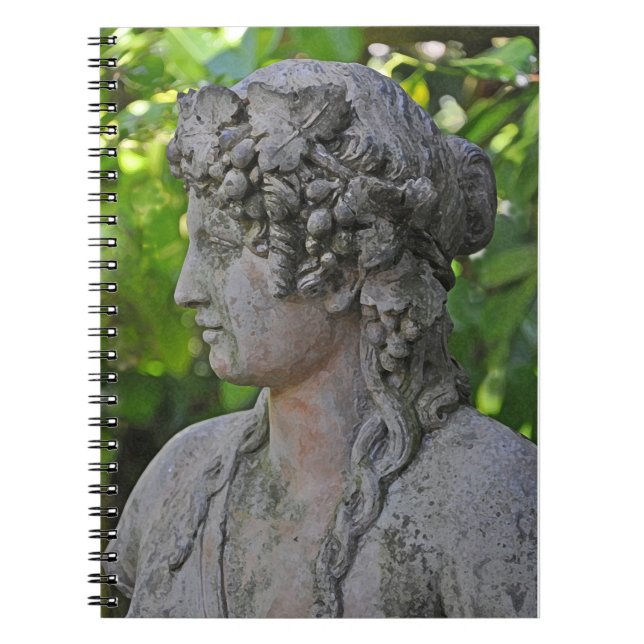Carnet Statue de déesse dans le jardin (Devant)
