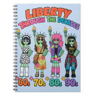 Carnet Statue de la Liberté Mode Rétro à Travers 4 Décenn