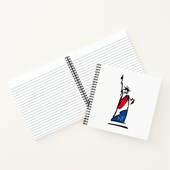 Carnet Statue de la Liberté / Rayures de Lady Liberty (Intérieur)