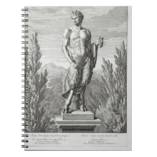 Carnet Statue d'un satyre tenant un groupe de raisins,