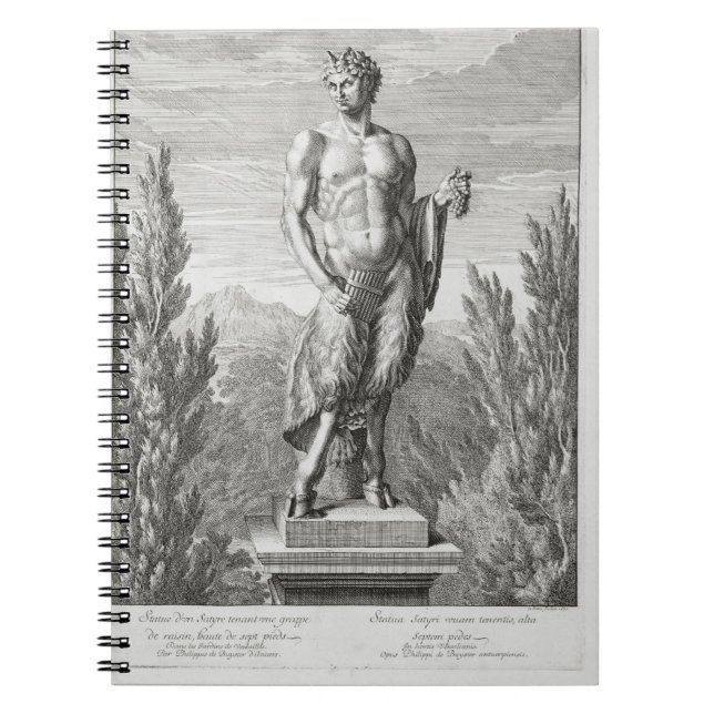 Carnet Statue d'un satyre tenant un groupe de raisins, (Devant)