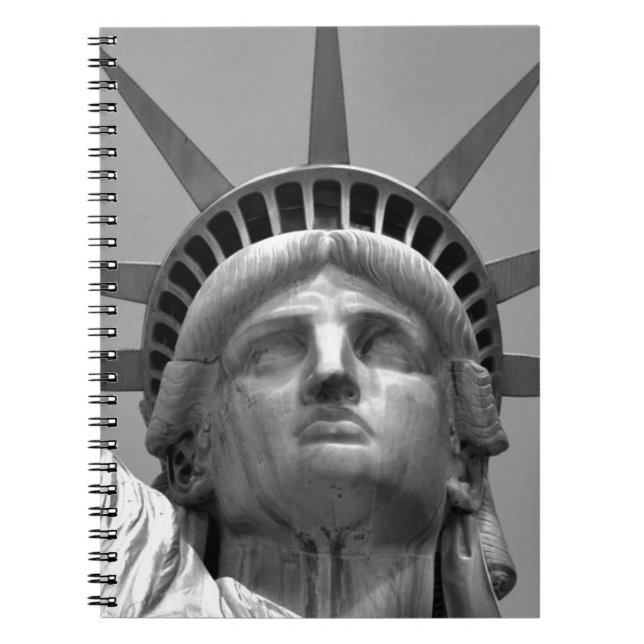 Carnet Statue noire et blanche de Liberty New York (Devant)