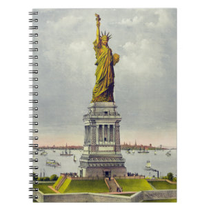 Carnet Statue vintage de la Liberté New York Voyage