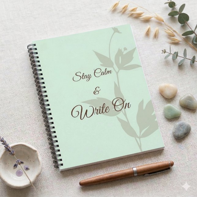 Carnet Stay Calm & Write On Minimal Aesthetic Notebook (A calm and minimal notebook designed for peaceful writing and everyday creativity.)
