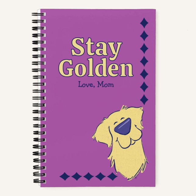 Carnet "Stay Golden" Golden Retriever Personalized Custom (Recto)