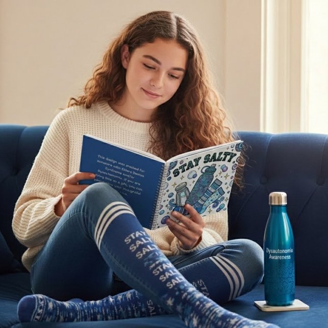 Carnet Stay Salty Dysautonomia Spiral Notebook (Empower someone special with Dysautonomia/POtS with this funny, "Stay Salty" personalized notebook! )