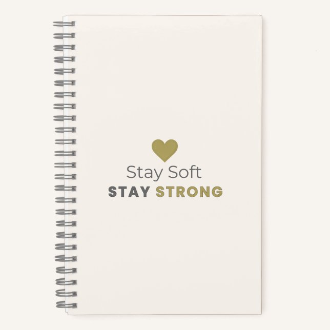 Carnet Stay Soft Stay Strong Minimal Motivational Noteboo (Recto)
