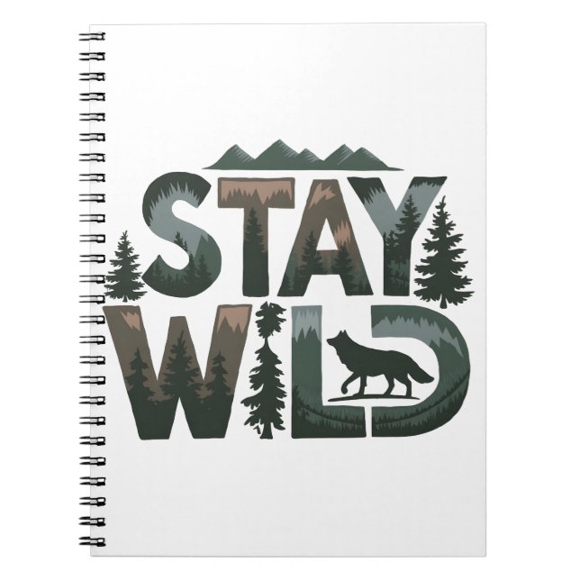 Carnet Stay Wild - Conception inspirée de la nature (Devant)