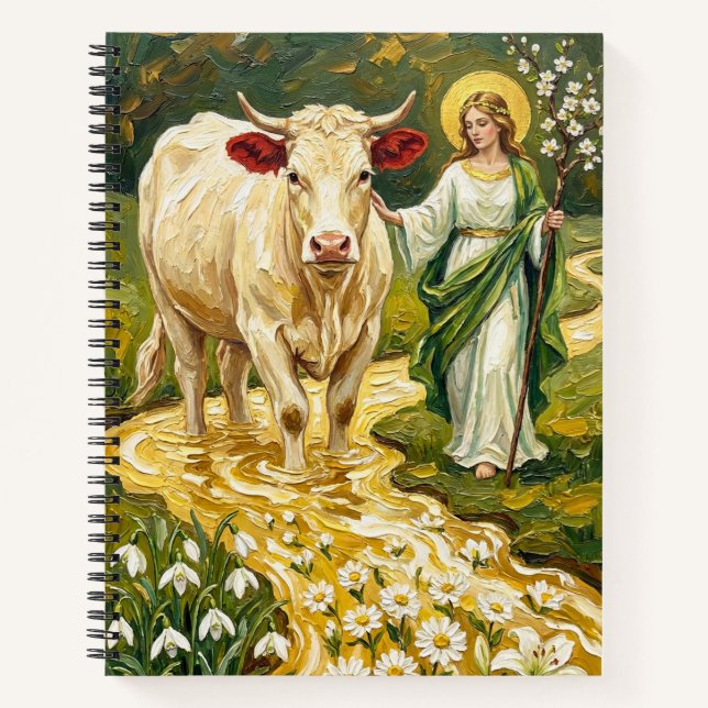 Carnet Ste Brigitte & La Vache Blanche (Imbolc) (Devant)