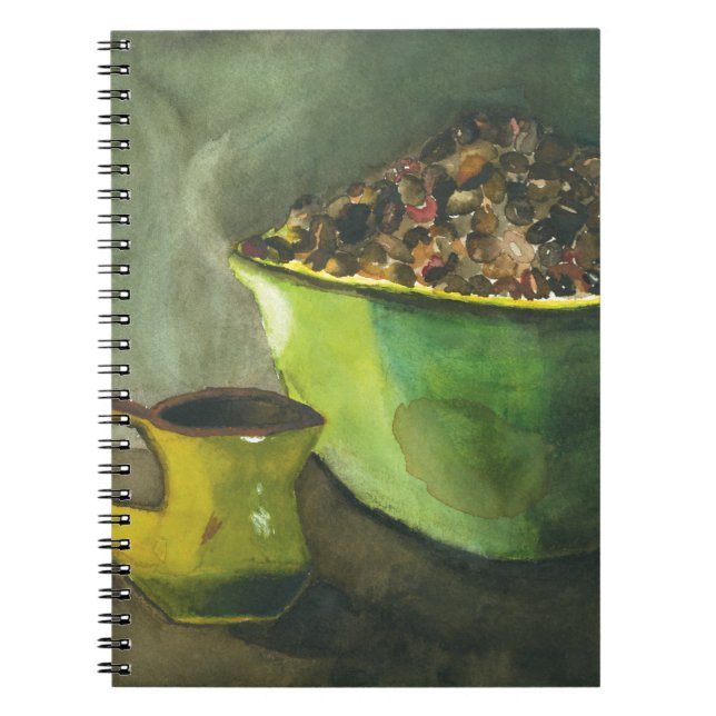 Carnet Steaming Morning Cup Cup of Coffee Bowl Coffee Bea (Devant)