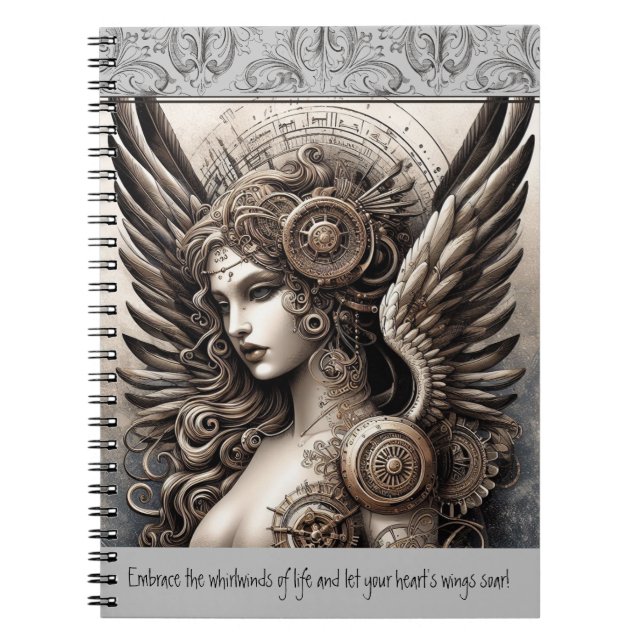 Carnet Steampunk Angel et Citation (Devant)